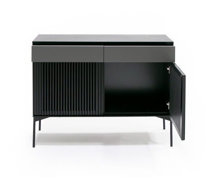 Modrest Casper Modern Mid Century Black Oak Buffet