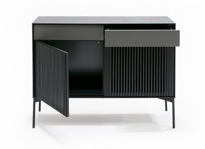 Modrest Casper Modern Mid Century Black Oak Buffet