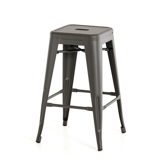 Dink Modern Grey Metal Bar Stool (Set of 4)