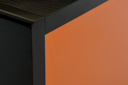 Talin Modern Black Crocodile and Rosegold Buffet