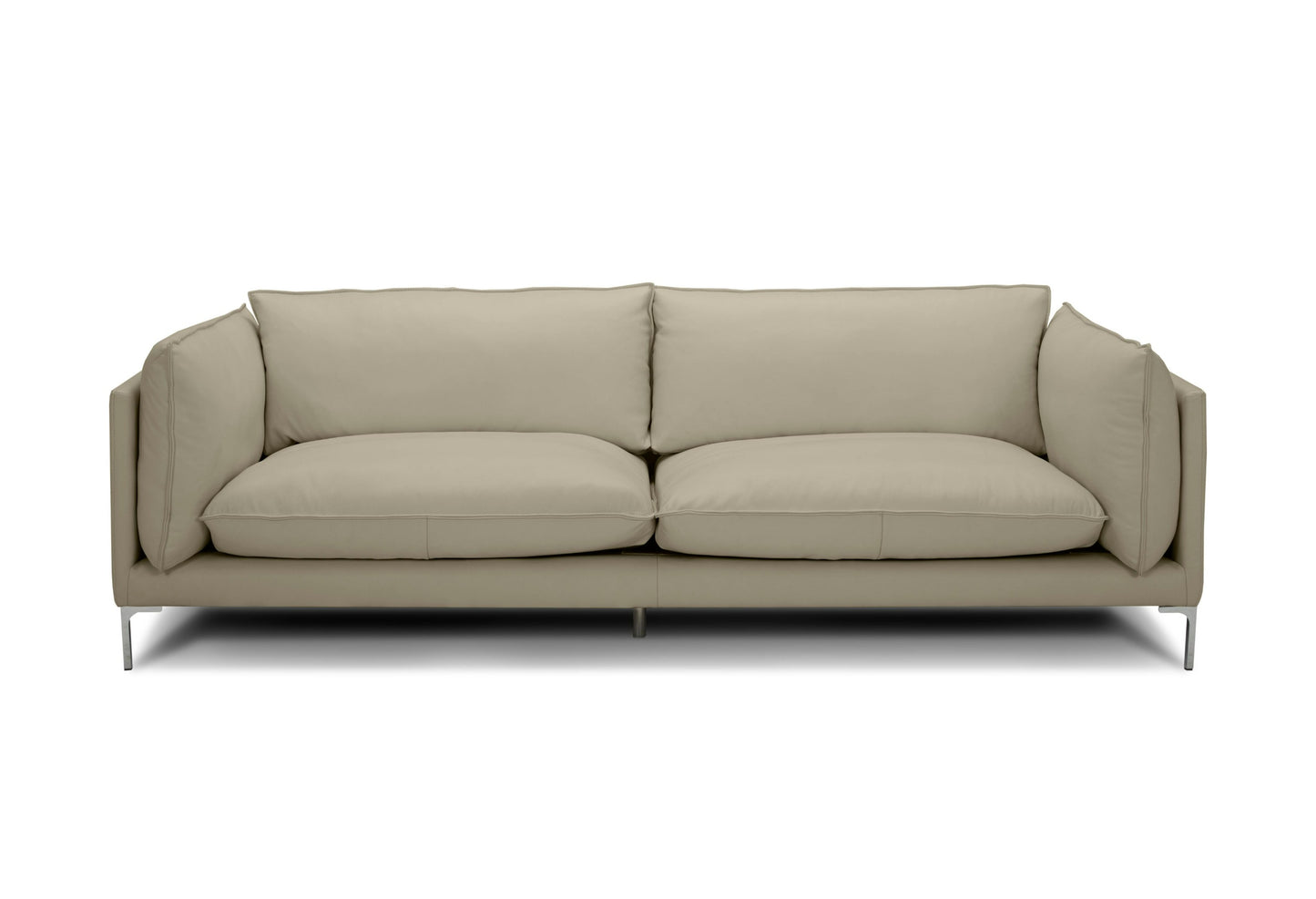 Divani Casa Harvest Modern Taupe Full Leather Sofa Set