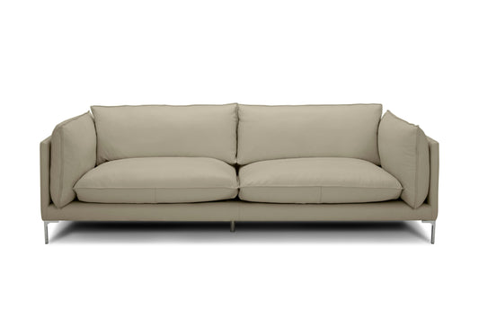 Divani Casa Harvest Modern Taupe Full Leather Sofa Set