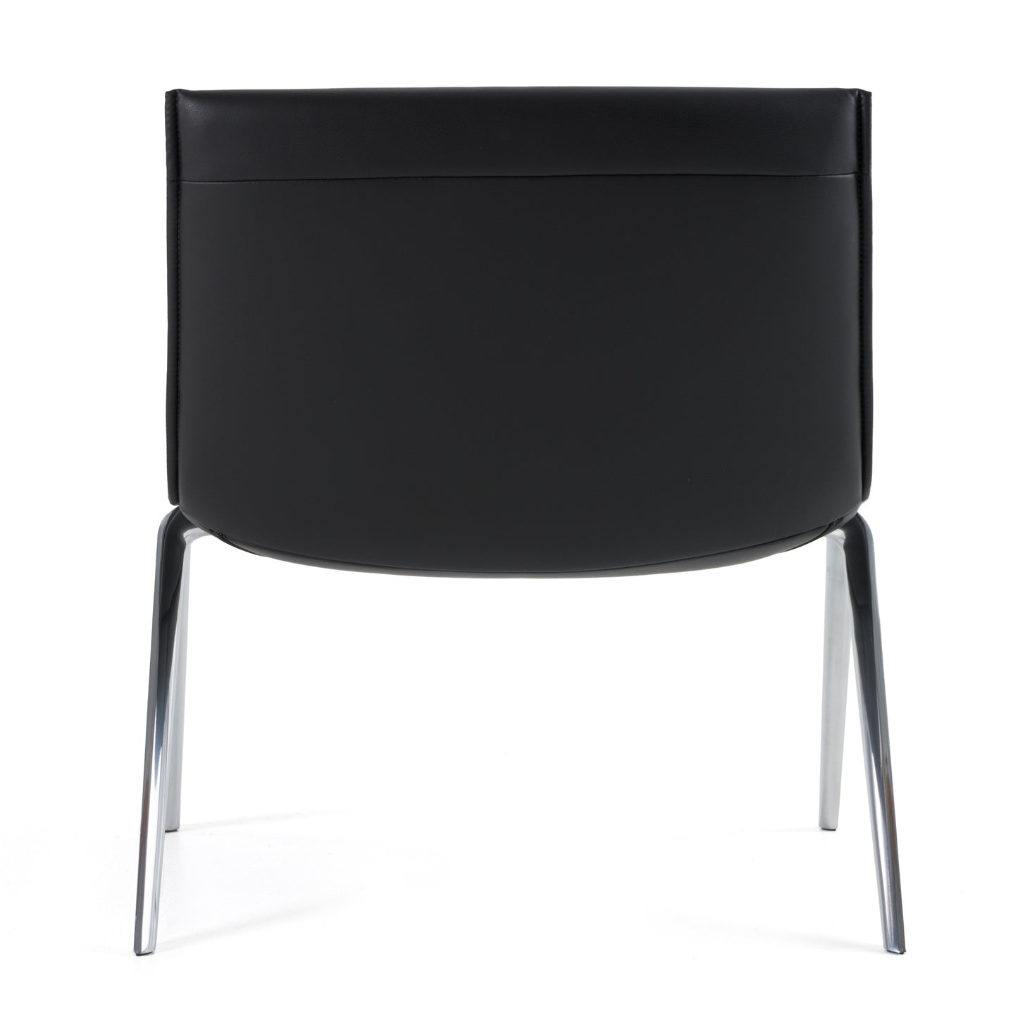Modrest Cedric Modern Black Vegan Leather Accent Chair