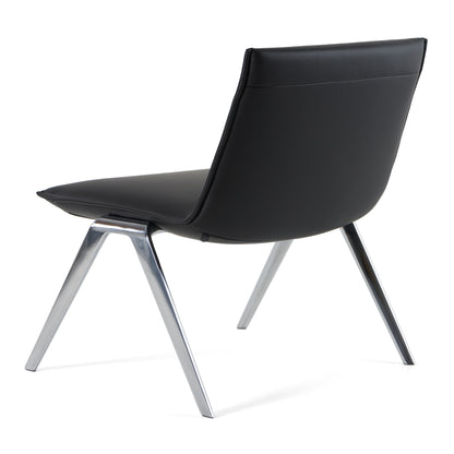 Modrest Cedric Modern Black Vegan Leather Accent Chair