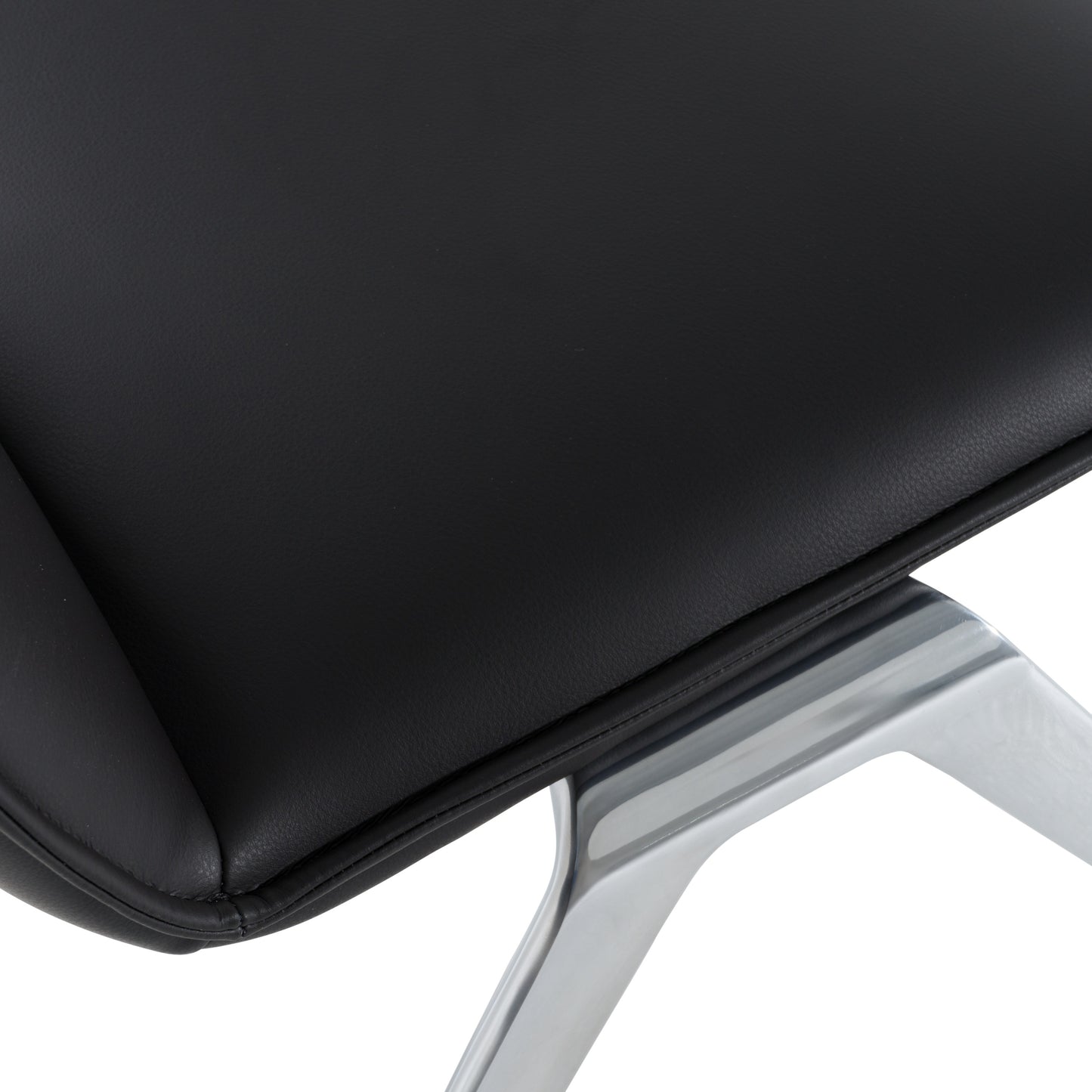 Modrest Cedric Modern Black Vegan Leather Accent Chair