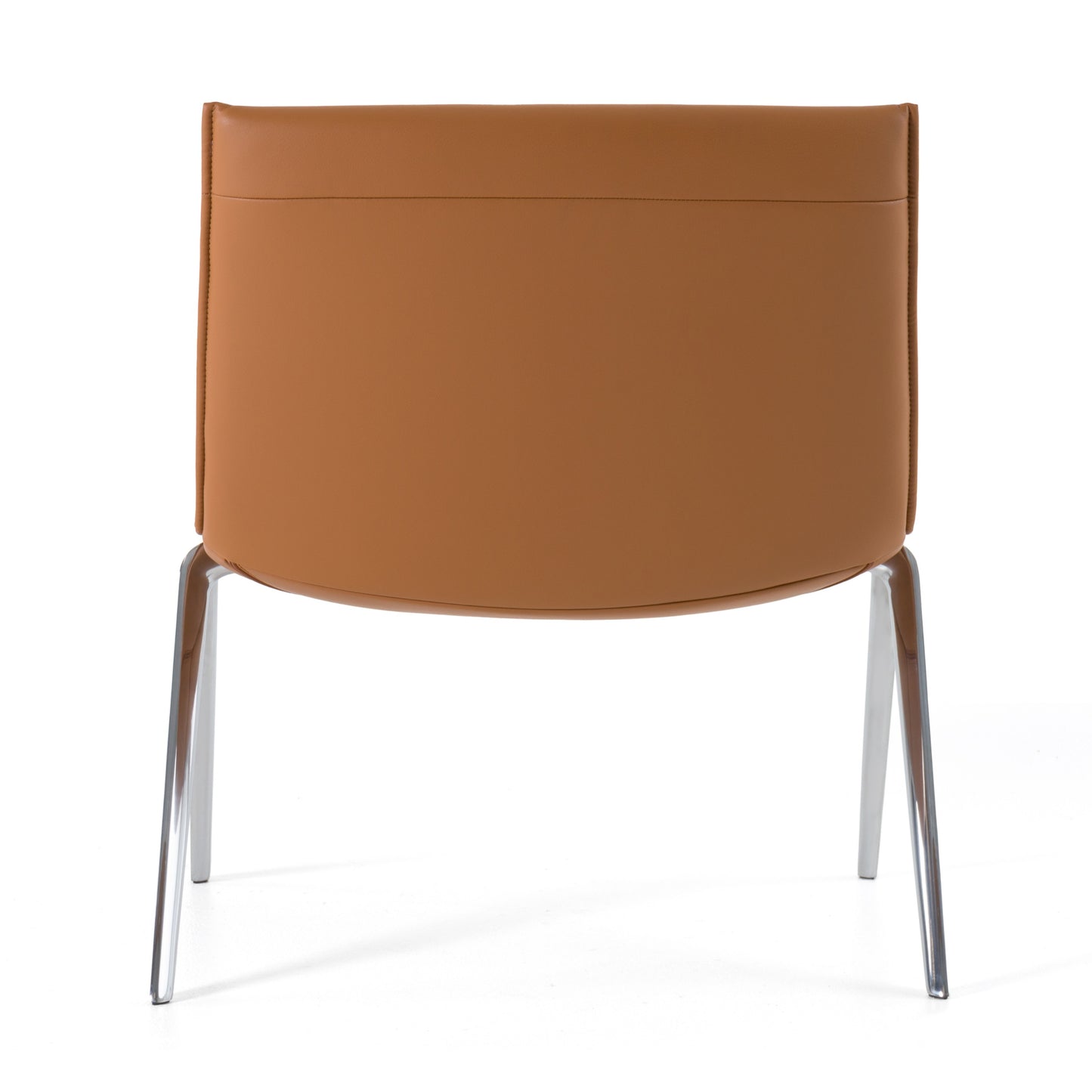 Modrest Cedric Modern Camel Vegan Leather Accent Chair