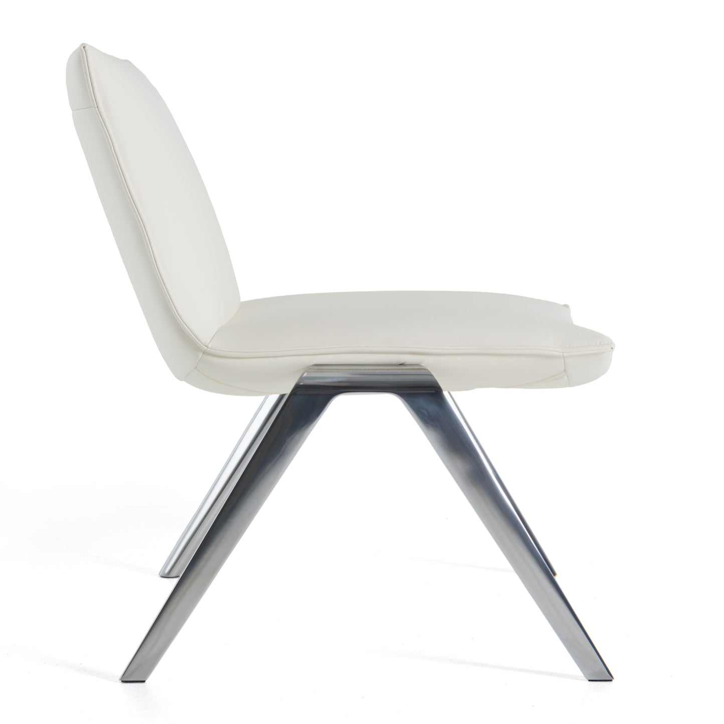 Modrest Cedric Modern White Vegan Leather Accent Chair