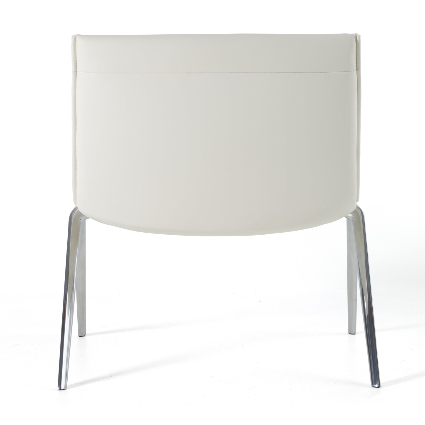 Modrest Cedric Modern White Vegan Leather Accent Chair