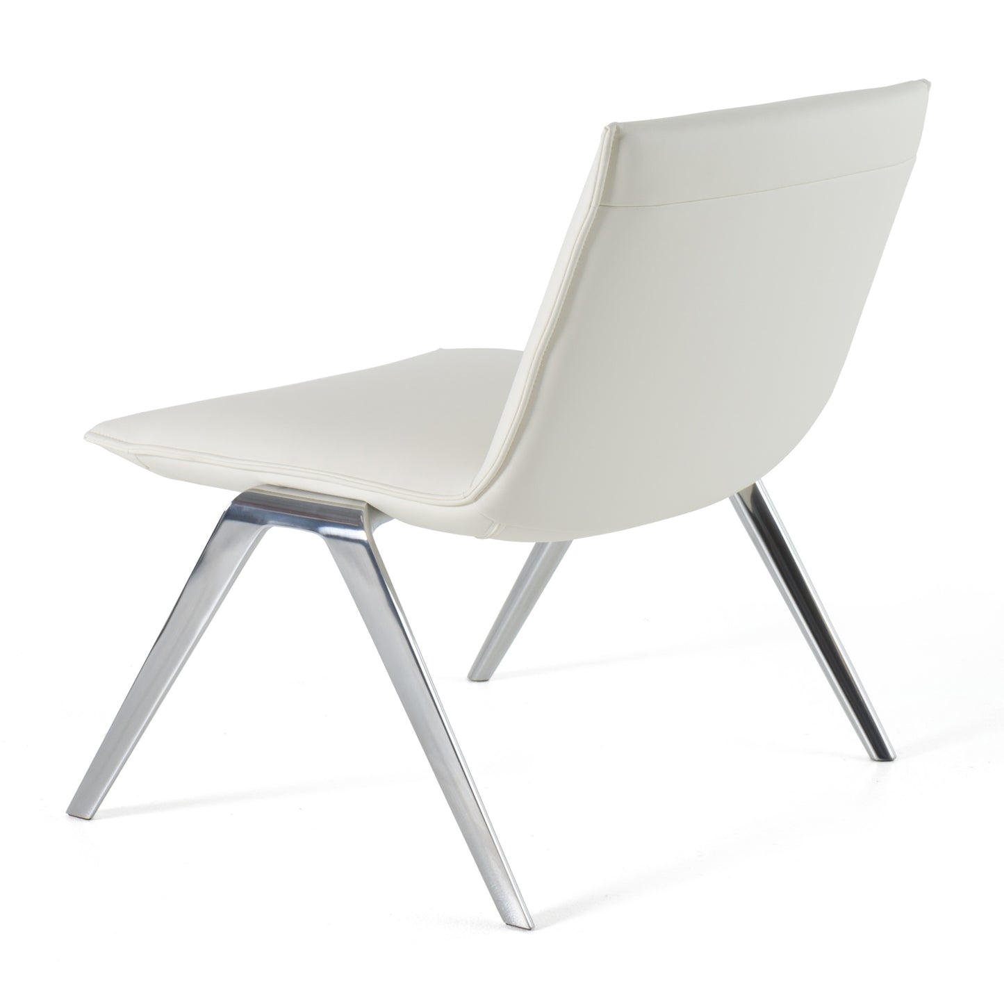 Modrest Cedric Modern White Vegan Leather Accent Chair