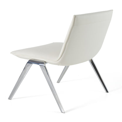 Modrest Cedric Modern White Vegan Leather Accent Chair
