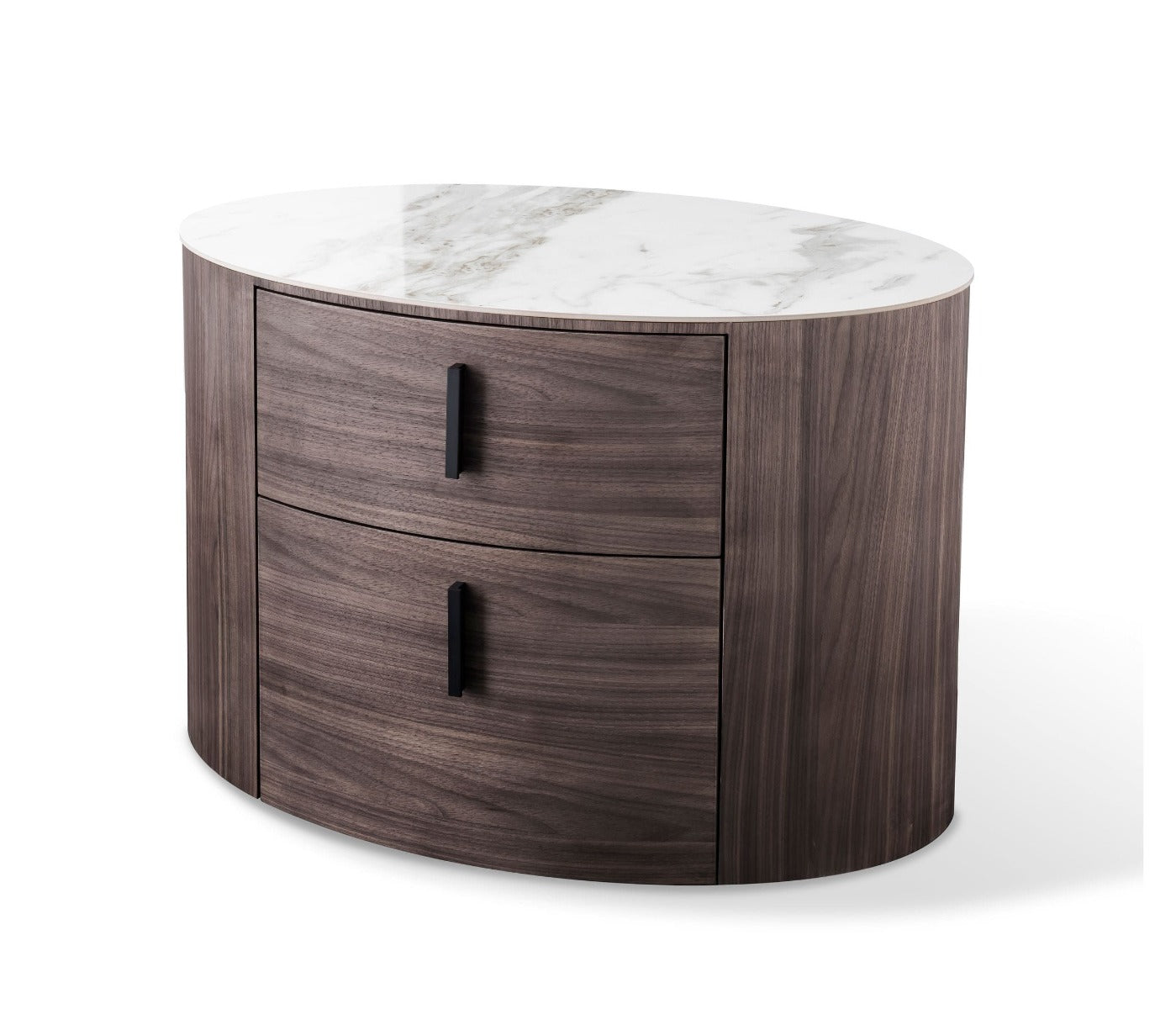 Modrest Fleury Contemporary Cream Fabric and Walnut Bedroom Set
