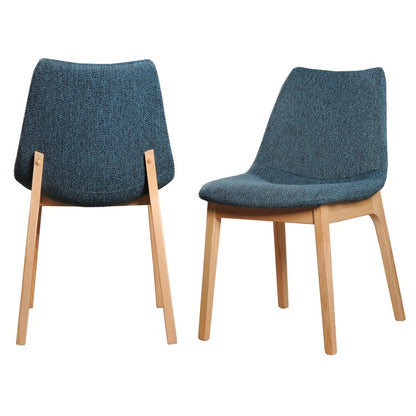 Modrest Chrissy Modern Blue Fabric Dining Chair