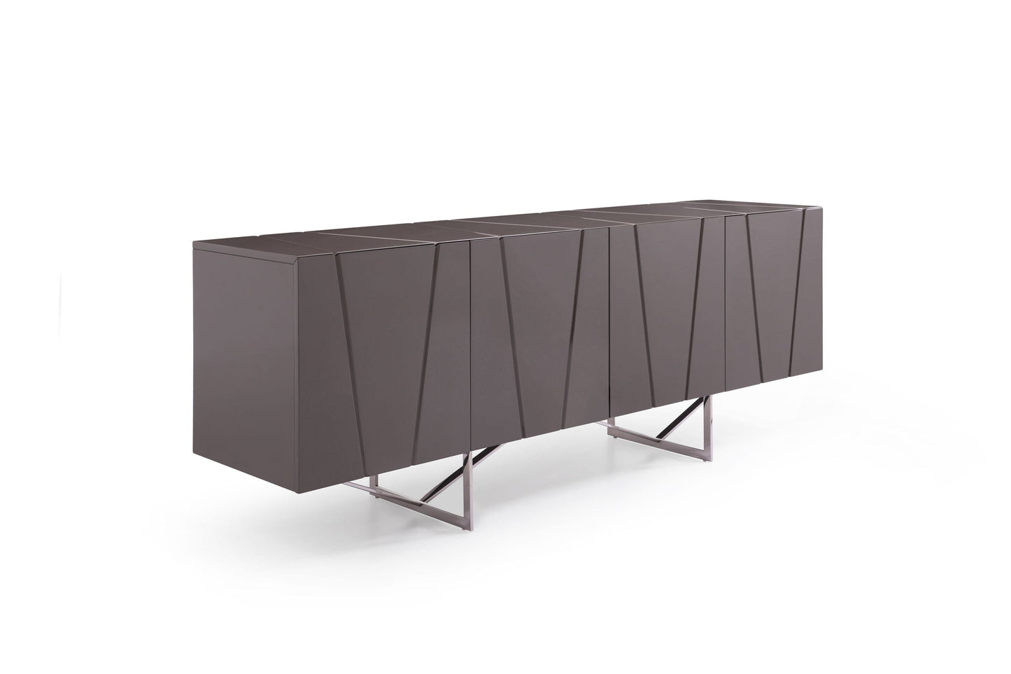 Modrest Chrysler Modern Grey High Gloss Buffet