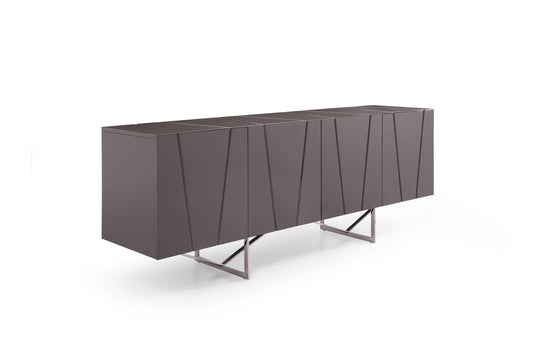 Modrest Chrysler Modern Grey High Gloss Buffet
