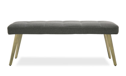 Modrest Cici Contemporary Grey and Antique Brass Bench