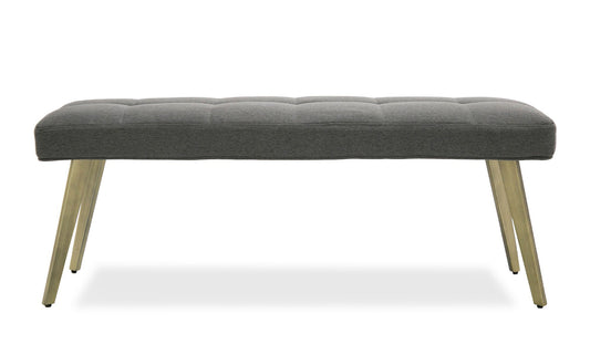 Modrest Cici Contemporary Grey and Antique Brass Bench
