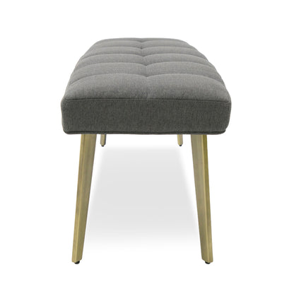 Modrest Cici Contemporary Grey and Antique Brass Bench
