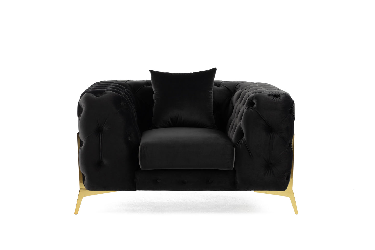Divani Casa Clarice Transitional Black Velvet Chair
