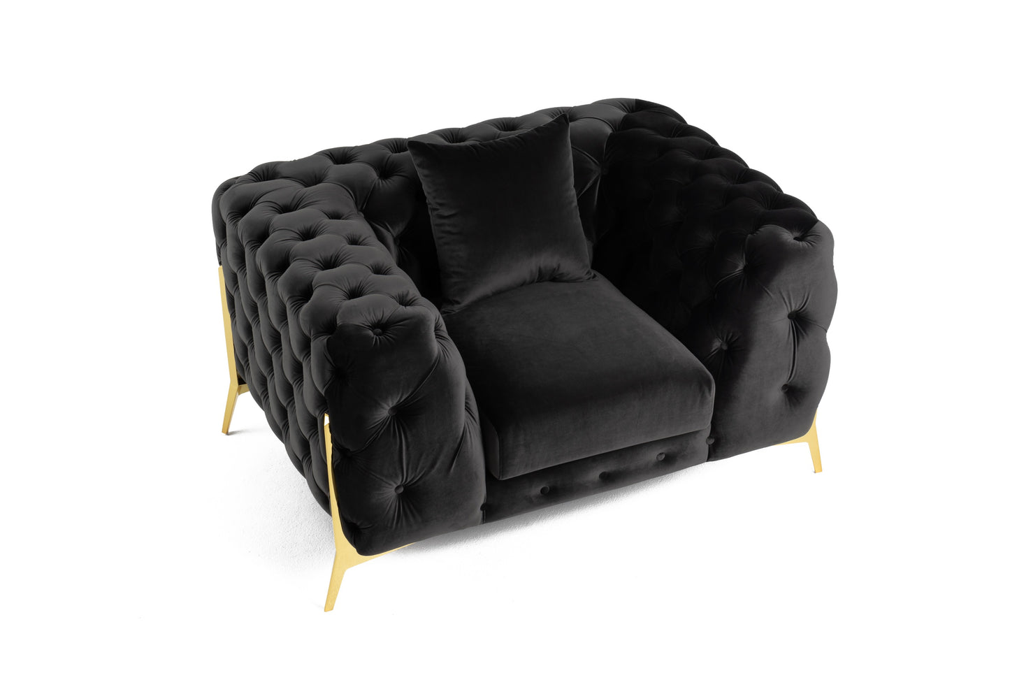 Divani Casa Clarice Transitional Black Velvet Chair