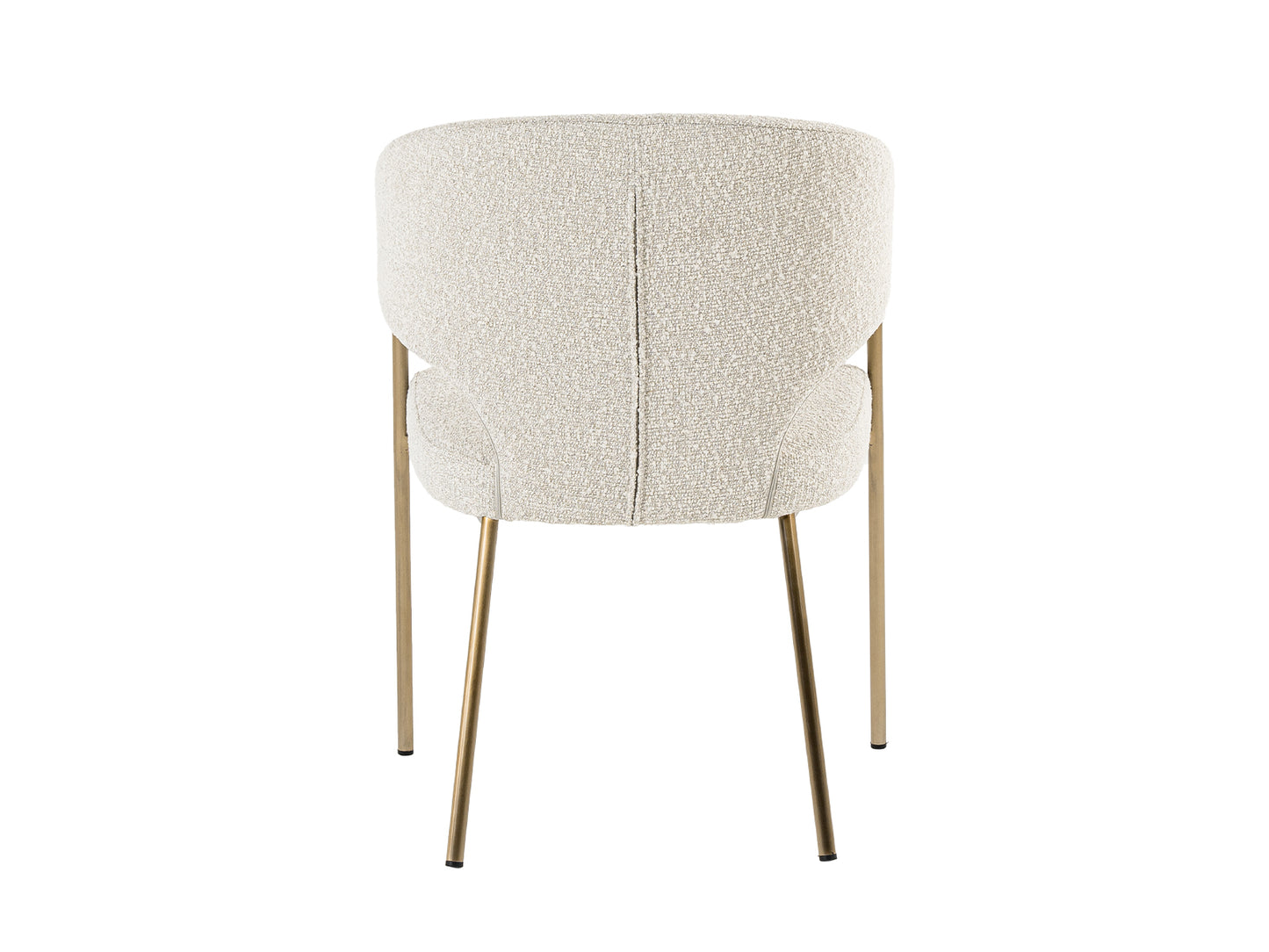 Modrest Claudine Modern Light Grey Fabric and Antique Brass Dining Chair