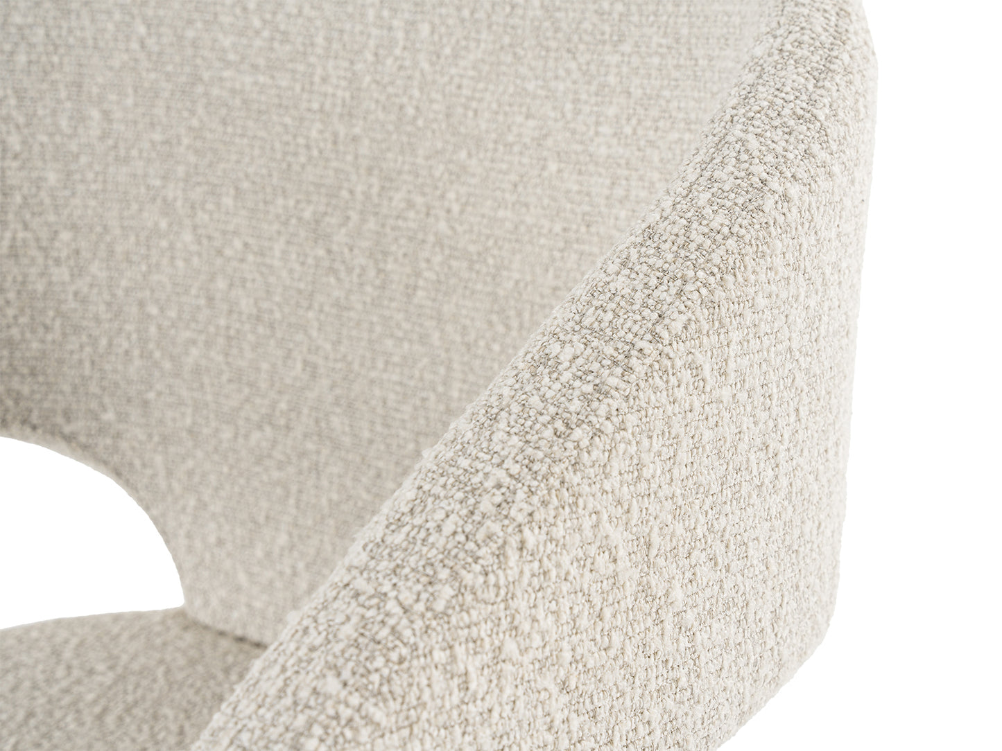 Modrest Claudine Modern Light Grey Fabric and Antique Brass Dining Chair