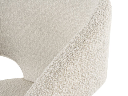 Modrest Claudine Modern Light Grey Fabric and Antique Brass Dining Chair