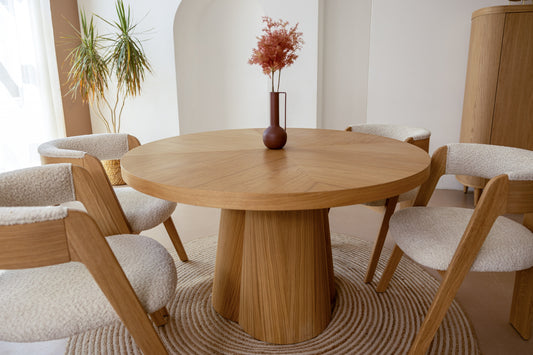 Modrest Cloud Modern Natural Oak Extendable Dining Table