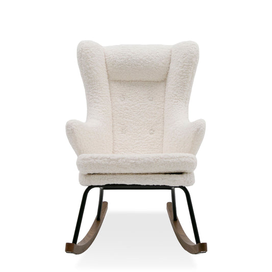 Modrest Colfax Modern White Sheep Rocking Chair