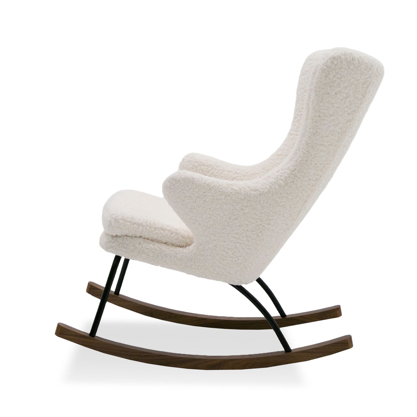 Modrest Colfax Modern White Sheep Rocking Chair