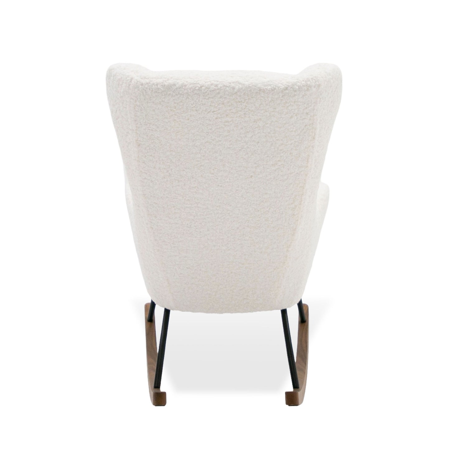 Modrest Colfax Modern White Sheep Rocking Chair