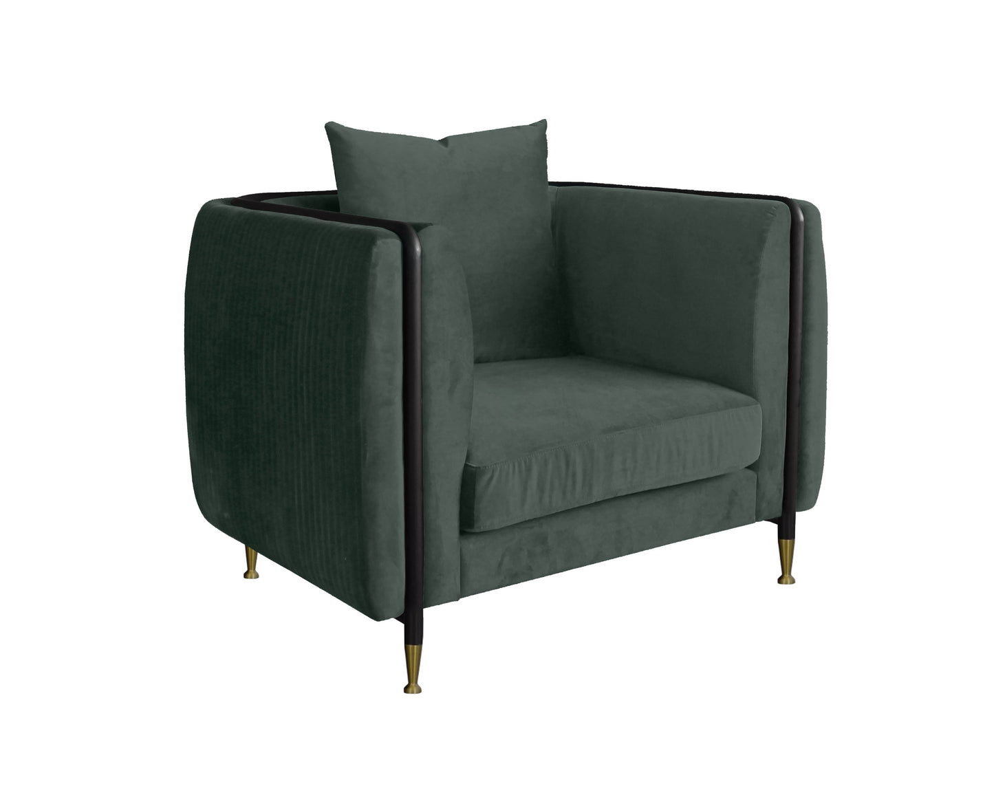 Divani Casa Oswego Modern Dark Green Jade Accent Chair