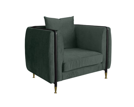 Divani Casa Oswego Modern Dark Green Jade Accent Chair