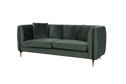 Divani Casa Oswego Modern Dark Green Jade Sofa