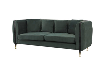 Divani Casa Oswego Modern Dark Green Jade Sofa