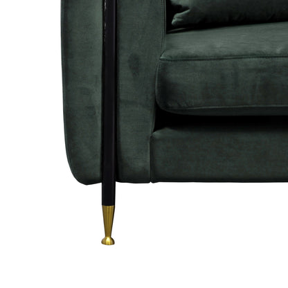 Divani Casa Oswego Modern Dark Green Jade Sofa