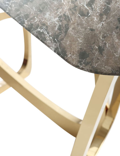 Modrest Colton Glam Brown and Gold Console Table