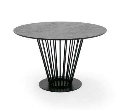 Modrest Conroy Modern Black Round Dining Table