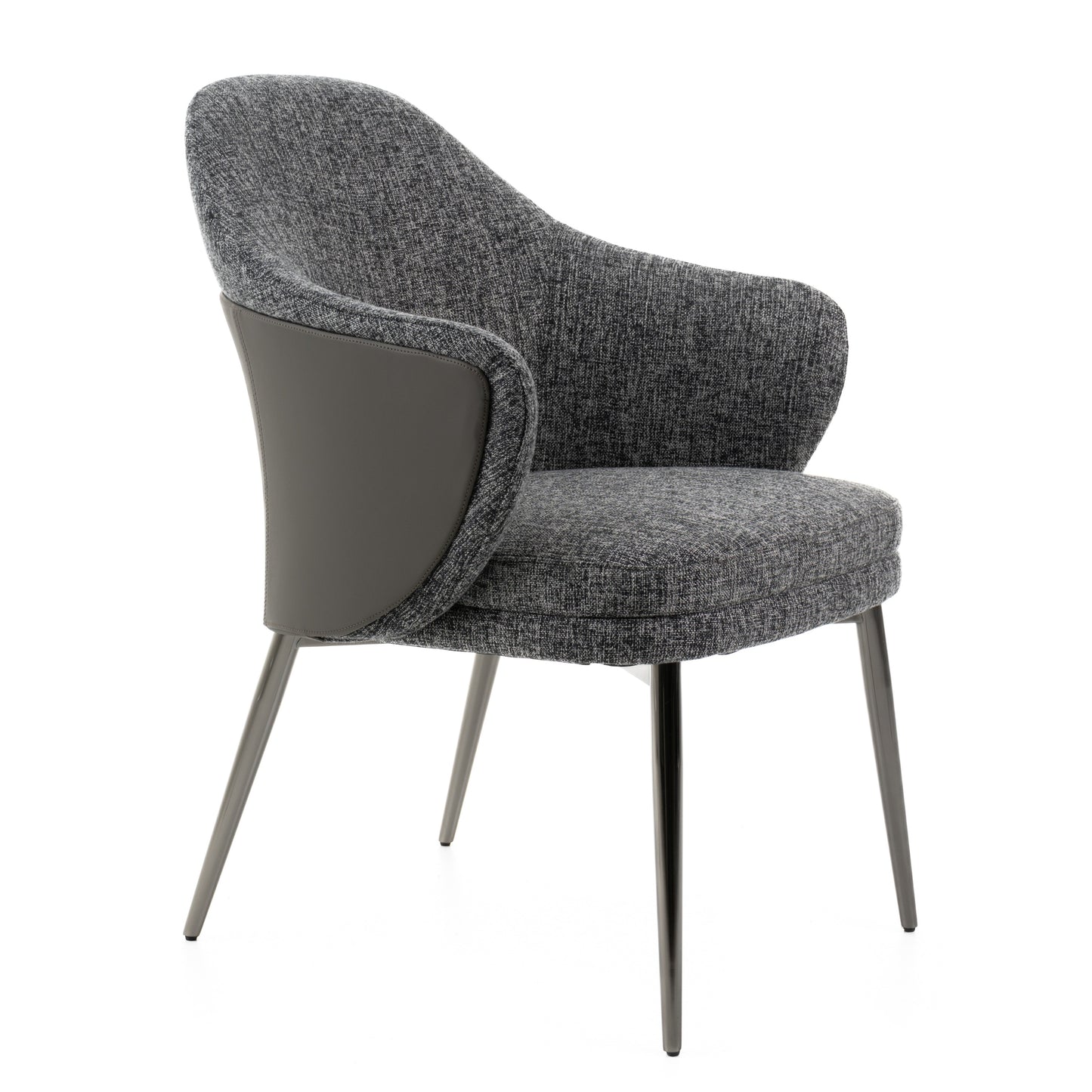 Modrest Cora Modern Grey Fabric and Leatherette Dining Chair
