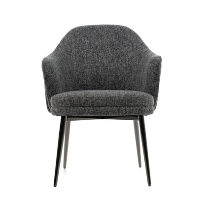 Modrest Cora Modern Grey Fabric and Leatherette Dining Chair