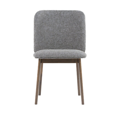 Modrest Costello Mid-Century Modern Grey Fabric Wenge Dining Chair