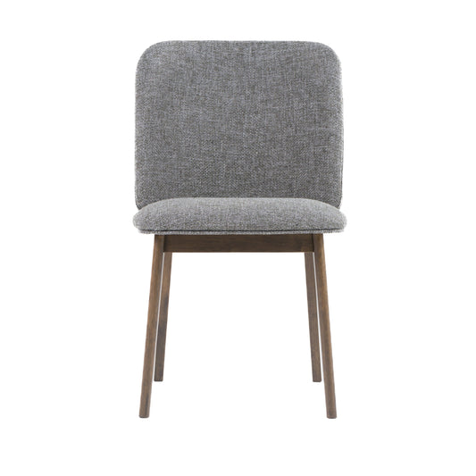 Modrest Costello Mid-Century Modern Grey Fabric Wenge Dining Chair