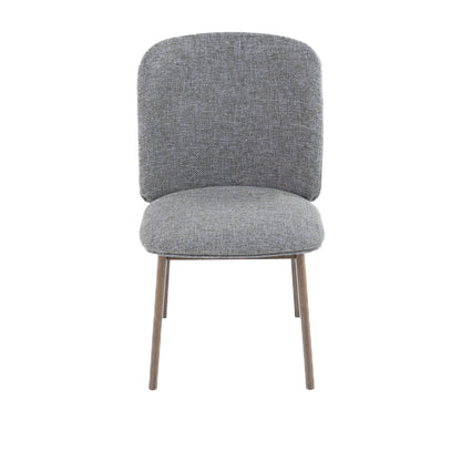 Modrest Costello Mid-Century Modern Grey Fabric Wenge Dining Chair