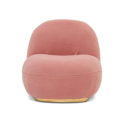 Modrest Crestone Modern Pink Sherpa Accent Chair