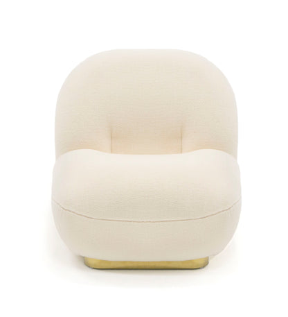 Modrest Crestone Modern White Sherpa Accent Chair