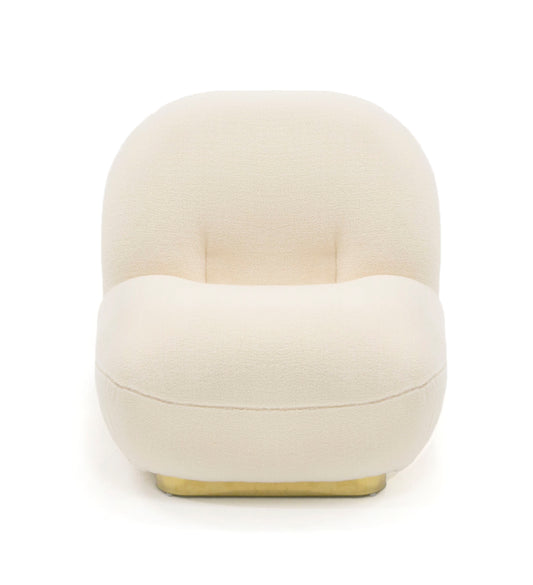 Modrest Crestone Modern White Sherpa Accent Chair