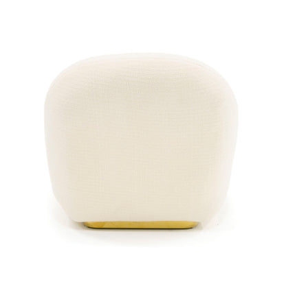 Modrest Crestone Modern White Sherpa Accent Chair