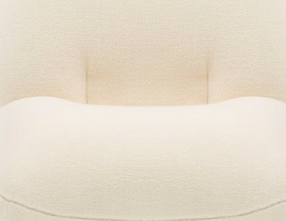 Modrest Crestone Modern White Sherpa Accent Chair