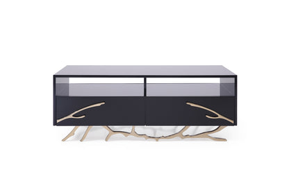 Modrest Legend Modern Black and Gold Coffee Table