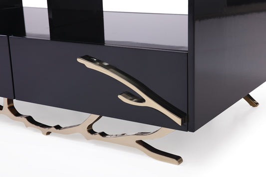 Modrest Legend Modern Black and Gold Coffee Table