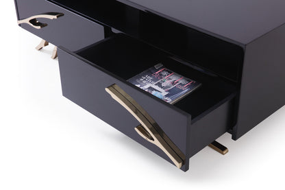 Modrest Legend Modern Black and Gold Coffee Table